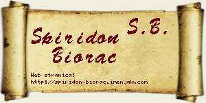 Spiridon Biorac vizit kartica